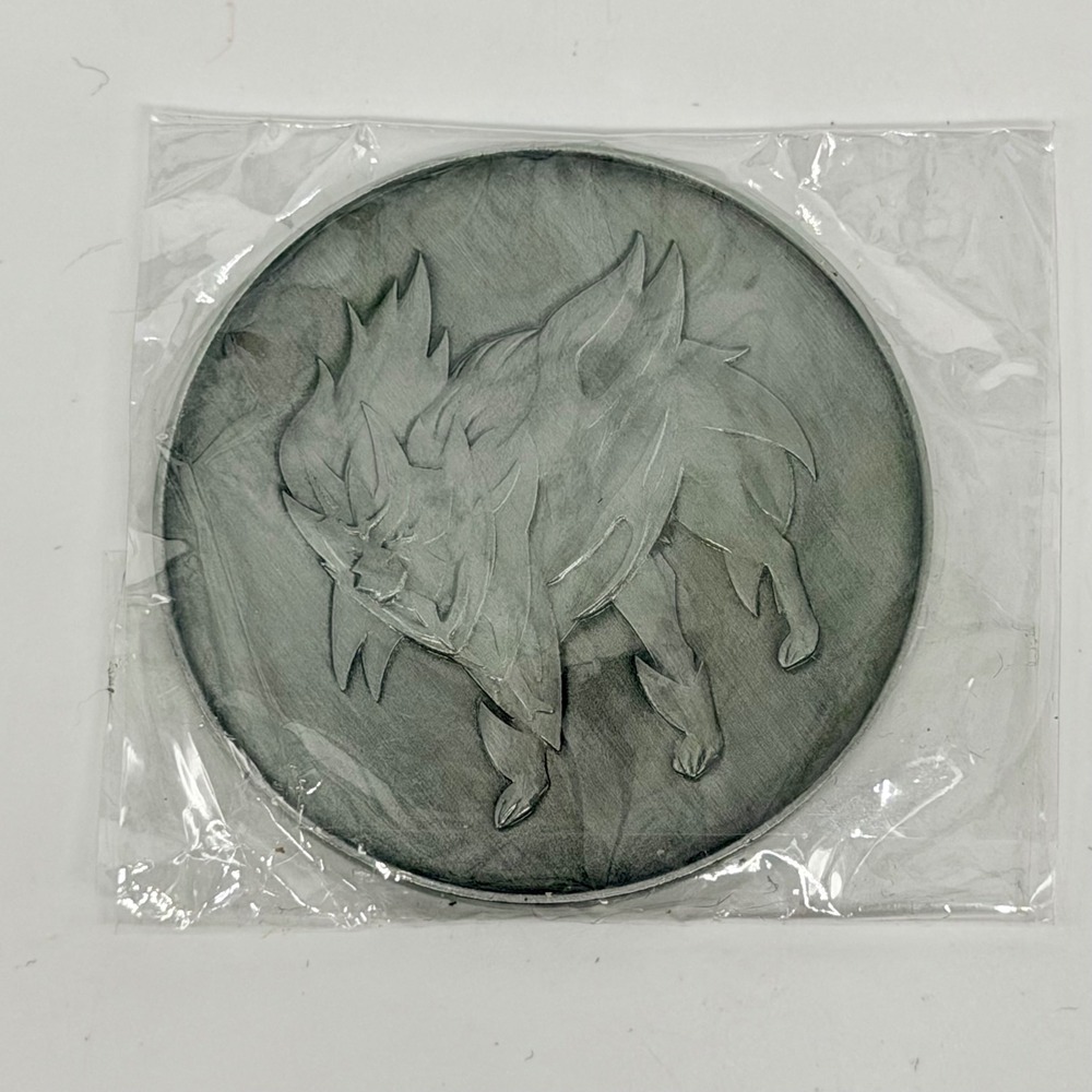 Pokemon Zacian Zamazenta Metal Coin Sword and Shield Collectible Silver Tone New
